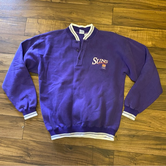 Vintage Other - Vintage The Game Phoenix Suns 1/4 Button Sweatshirt Jacket Purple Sz L